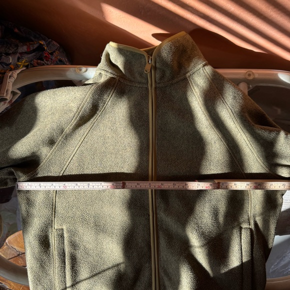 Athleta Stroll Fleece Full Zip Jacket Size Large Green - Picture 10 of 11